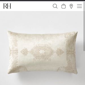 RH Velvet Oushak Diamond Lumbar Pillows